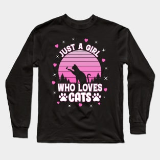 Just A Girl Who Loves Cats Long Sleeve T-Shirt